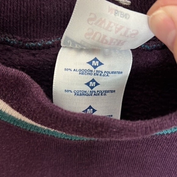 BAHAMAS PURPLE COLORFUL EMBROIDERED MEDIUM CREWNECK SWEATSHIRT - Picture 5 of 7